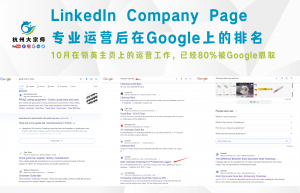 Linkedin-company-page专业运营后-在Google上的排名